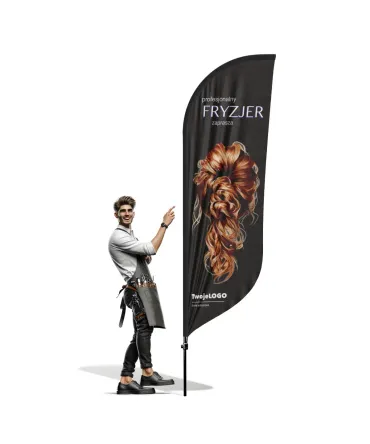 Beauty studio Hair Fryzjer Reklama Beachflag Winder Flaga nr 9 - lifestyle 2