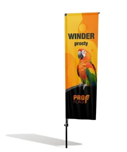 "Winder" paplūdimio vėliava - tiesus stiebas
