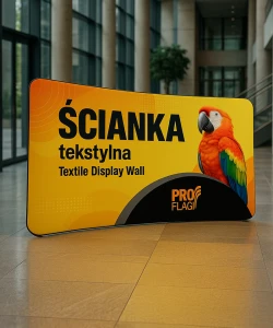 Gebogene Textilwand 400cm