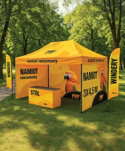 Vybavenie podujatia: Stan 3x4,5 m, stôl, vlajky, stoličky