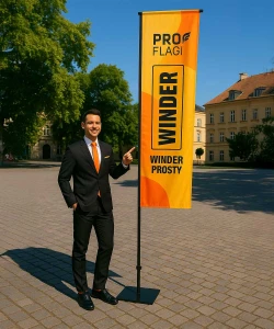 Winder Beachflag - gerader Mast