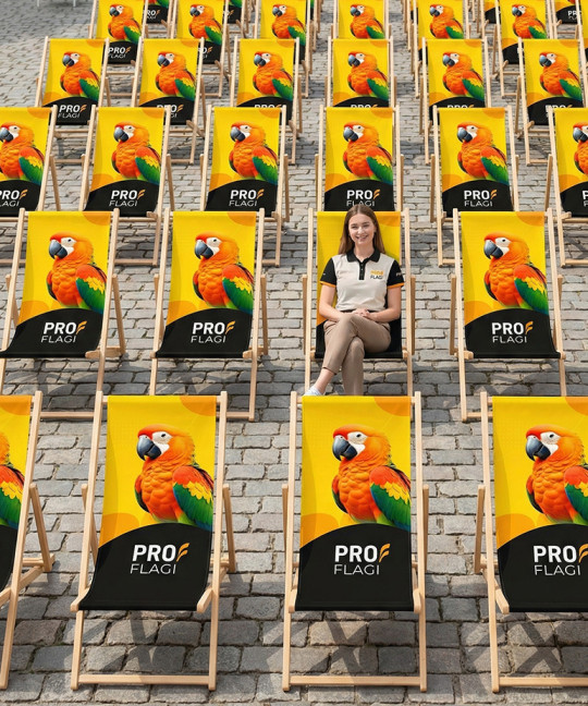 Werbeliege mit Firmenaufdruck | PROflagi