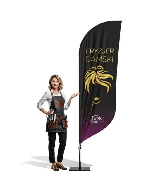Winder Fryzjer Style Nr 11 - Flaga Reklamowa - studio