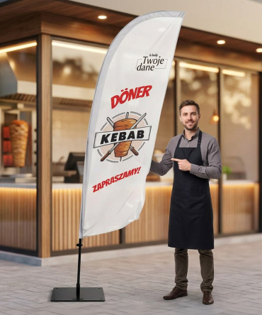 Kebab nr 5 Beachflag Winder Flaga - lifestyle
