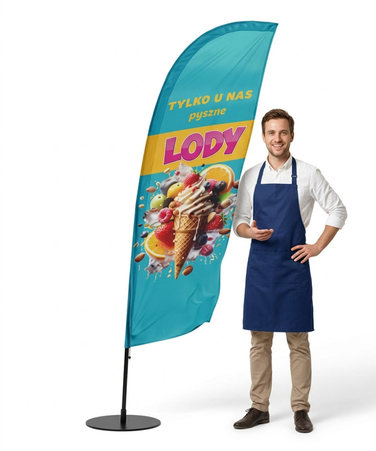 Lody nr 4 Beachflag Winder Flaga - studio