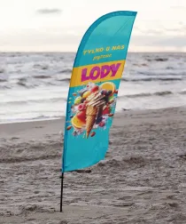 Glace n° 4 Drapeau à enrouleur Beachflag - PROflagi