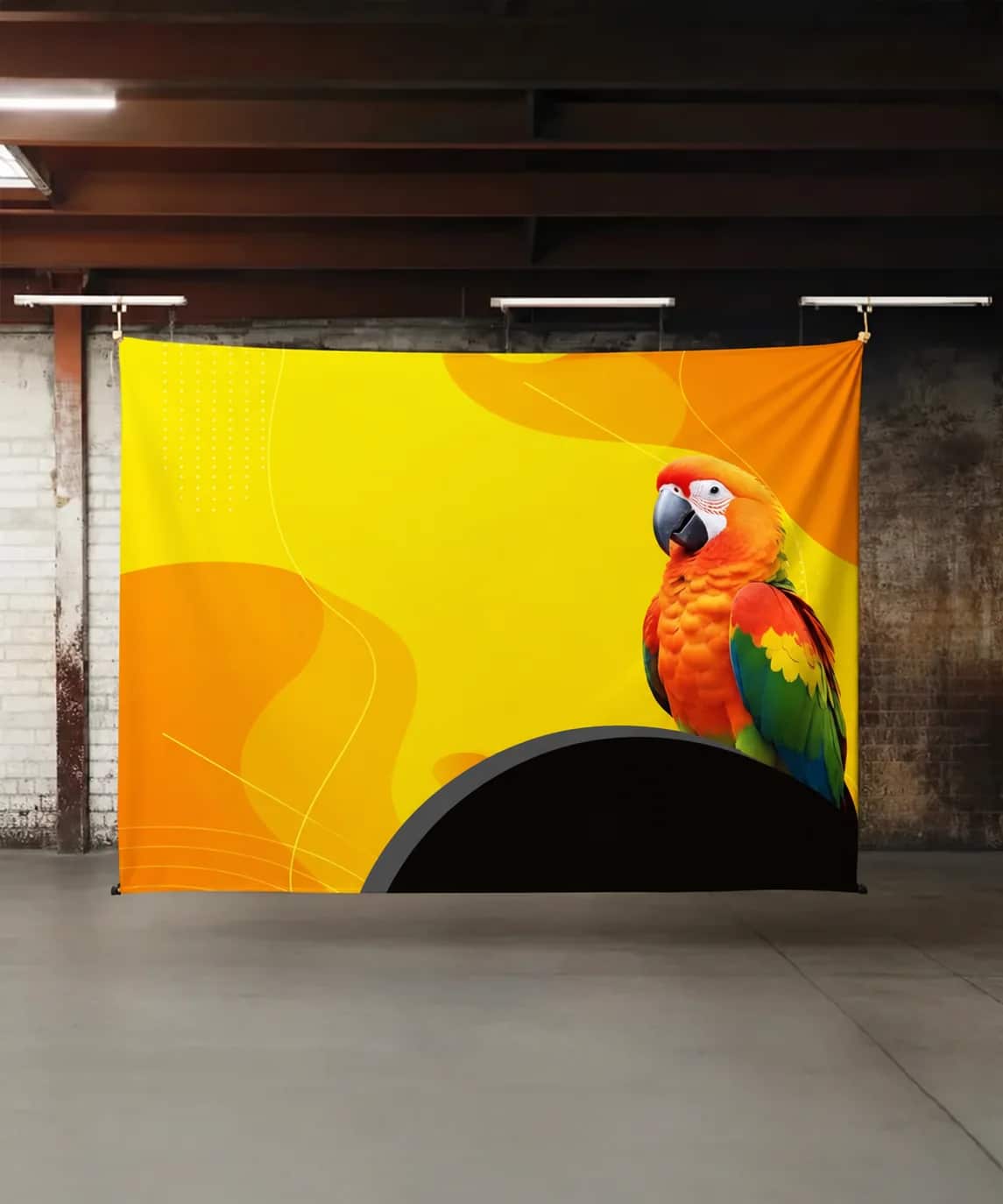 Fabric advertising banner with custom company printing – Product image
