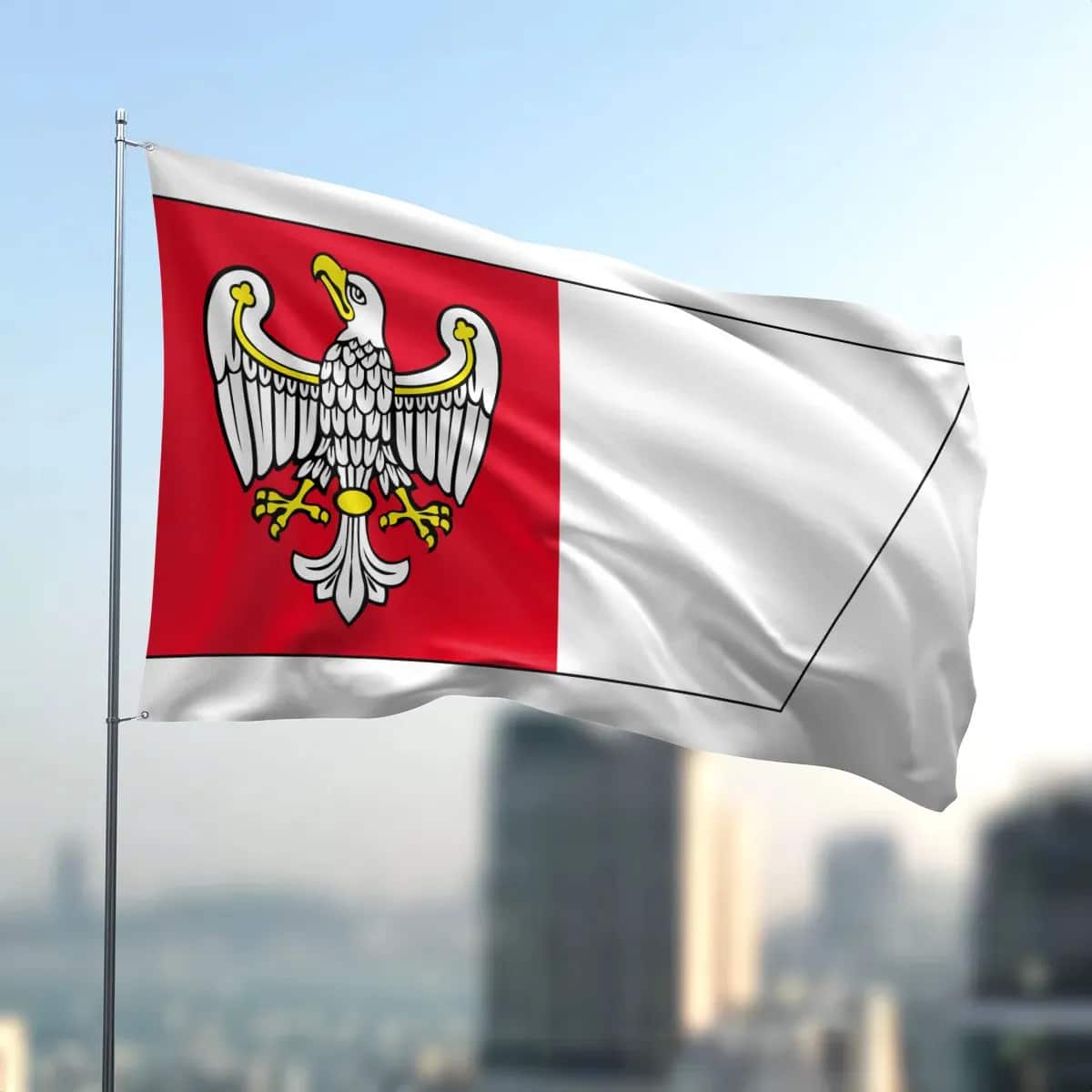 Flaga na wymiar - Województwo Wielkopolskie – Zdjęcie produktu