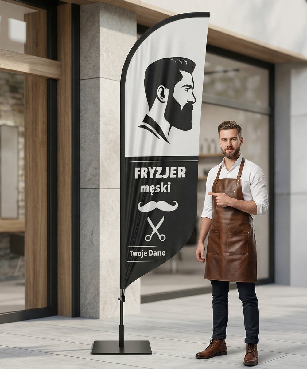 Fryzjer 4  Beachflag Winder Flaga