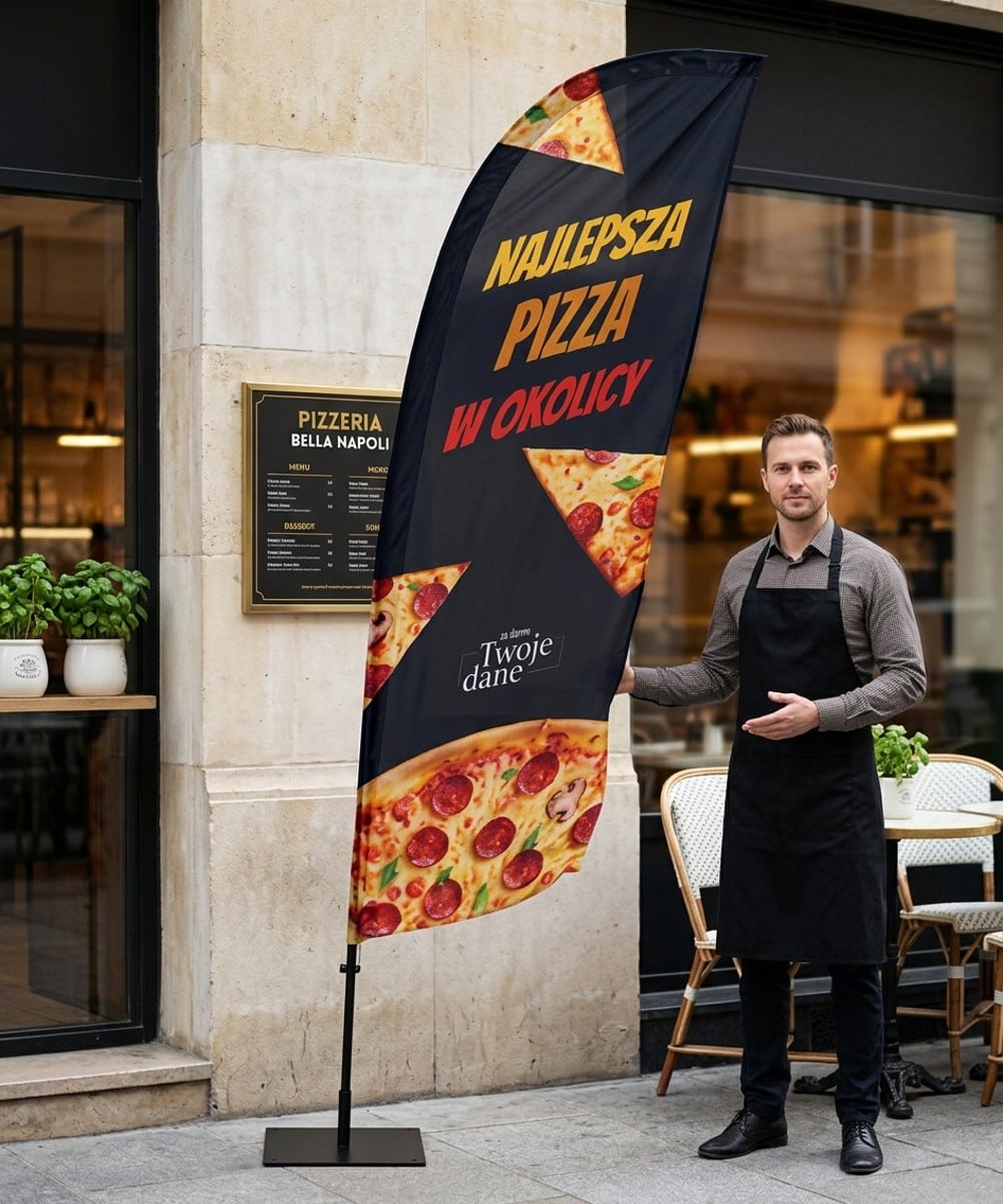 Pizza nr 1 Beachflag Winder Flaga