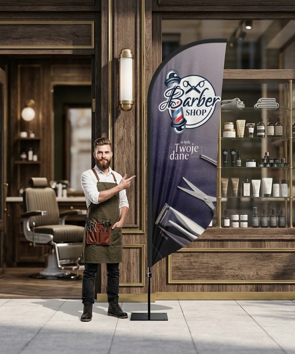Winder Barber Style Nr 15 - Flaga Reklamowa