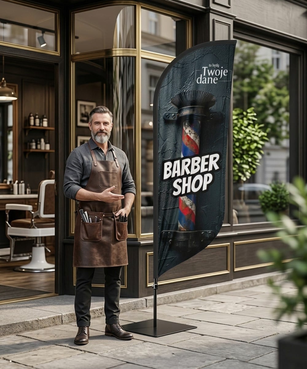 Winder Barber Style Nr 16 - Flaga Reklamowa