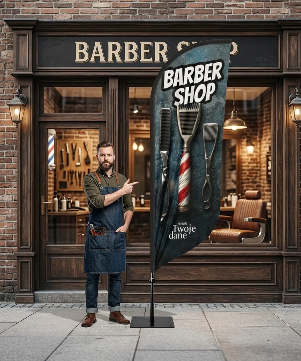 Winder Barber Style Nr 18 - Flaga Reklamowa