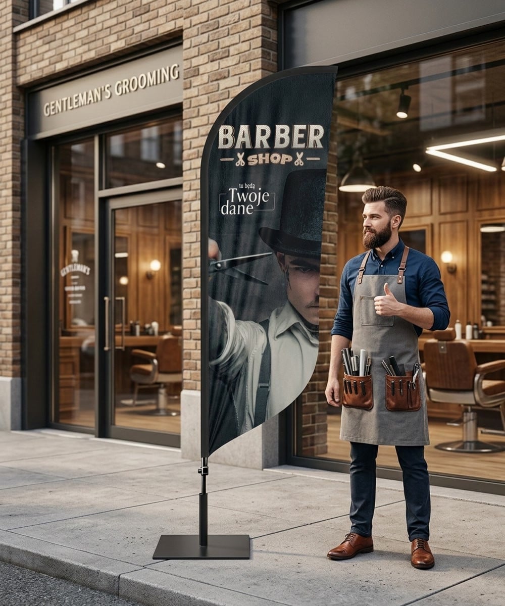 Winder Barber Style Nr 19 - Flaga Reklamowa