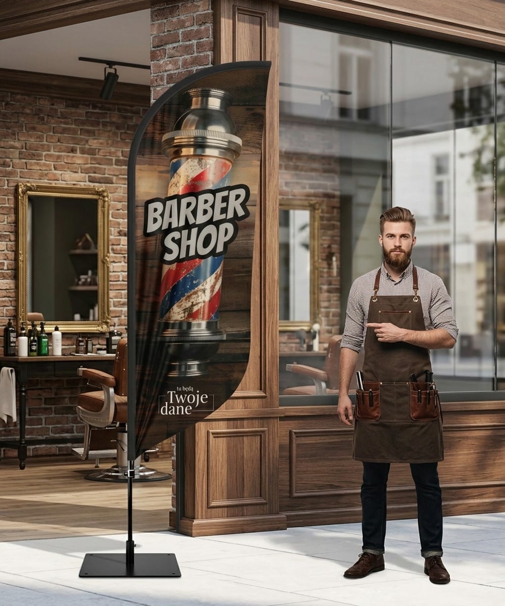 Winder Barber Style Nr 20 - Flaga Reklamowa