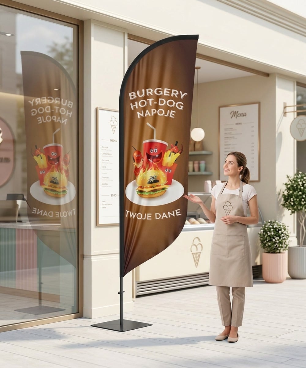 Fastfood-Eis Nr. 42 Beachflag Winder Flag