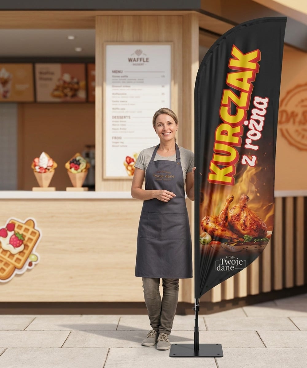 Rotisserie Chicken No. 4 Beachflag Winder Flag ad