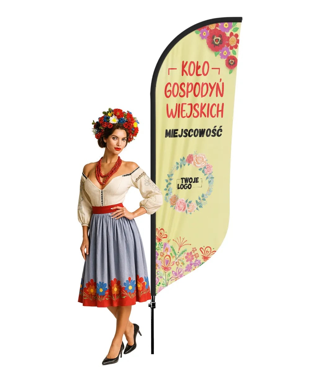 Koło Gospodyń Wiejskich Flaga reklama KGW nr 8