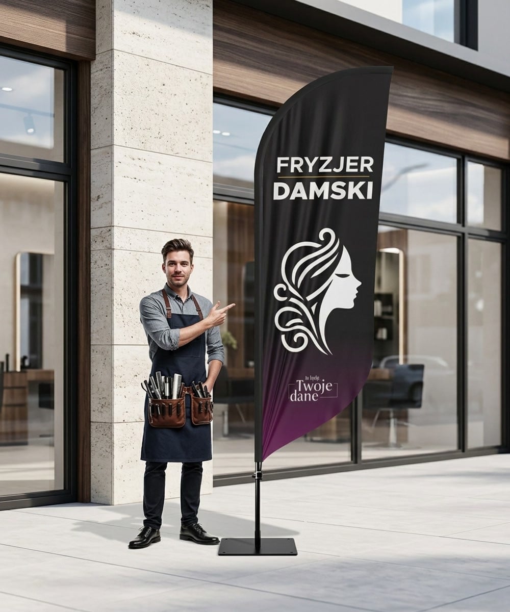 Winder Friseur Stil Nr. 13 - Werbefahne