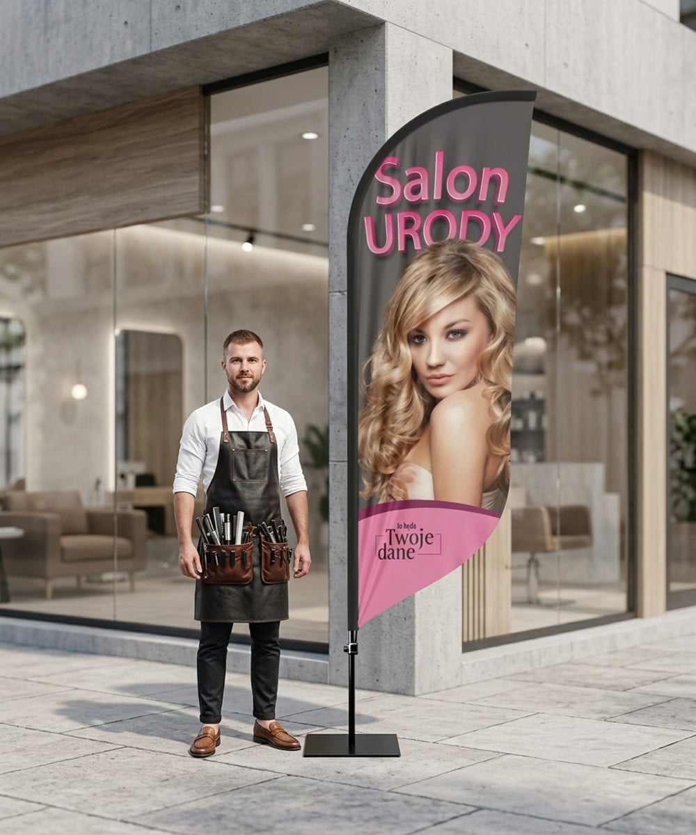 Winder Friseur Stil Nr. 7 - Werbefahne