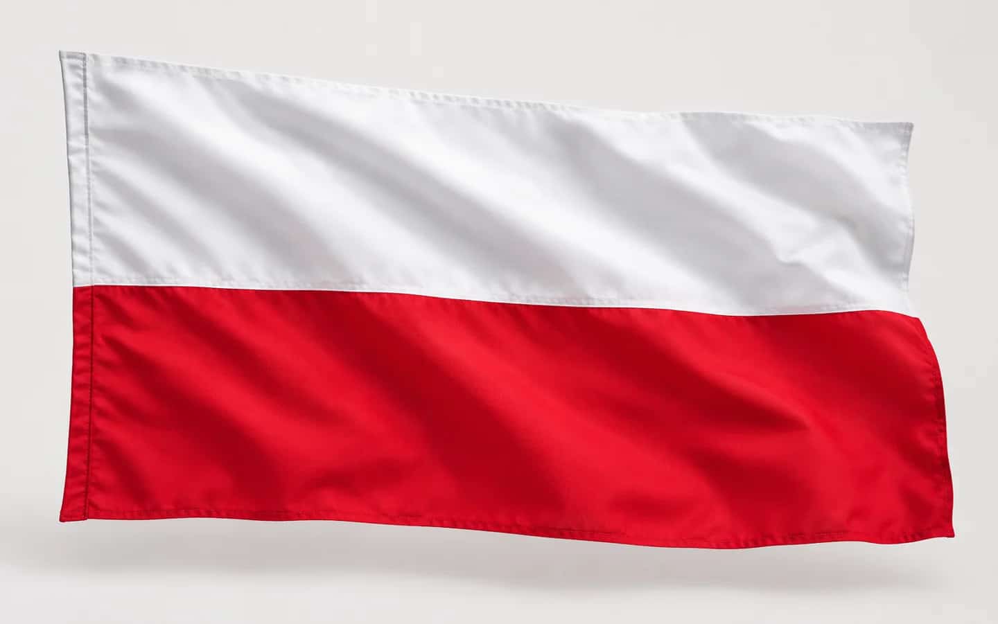 Lengyel zászló egyedi méretben — 115 g/m² poliészter – Termékkép