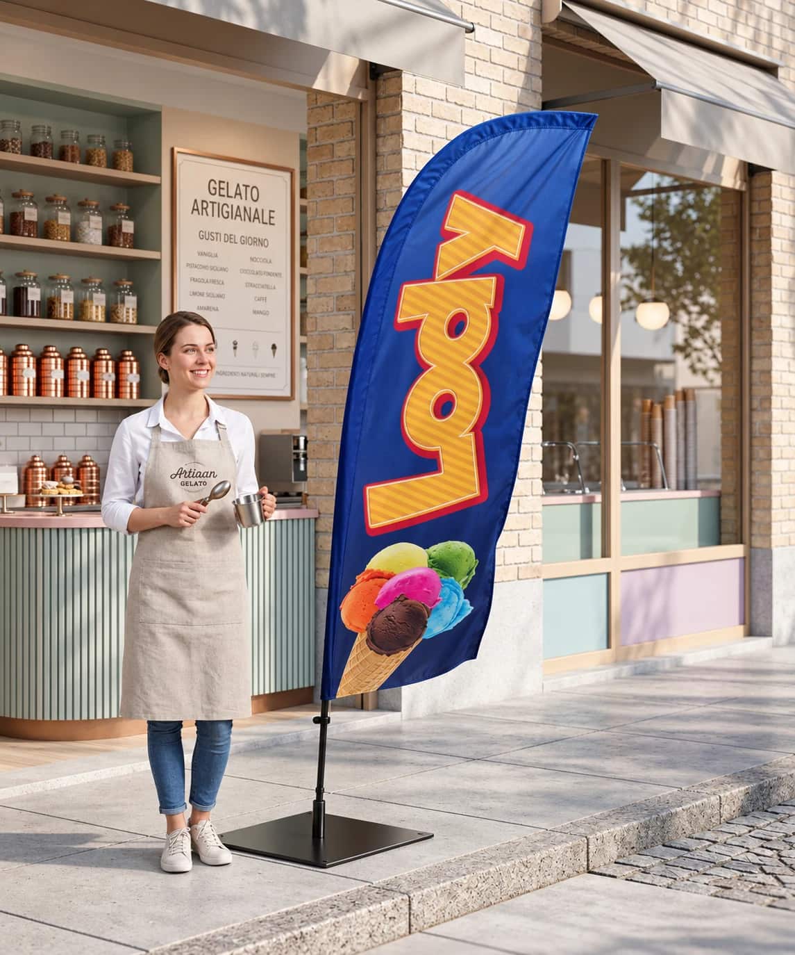 Beachflag Ice cream – design 12 – Product image