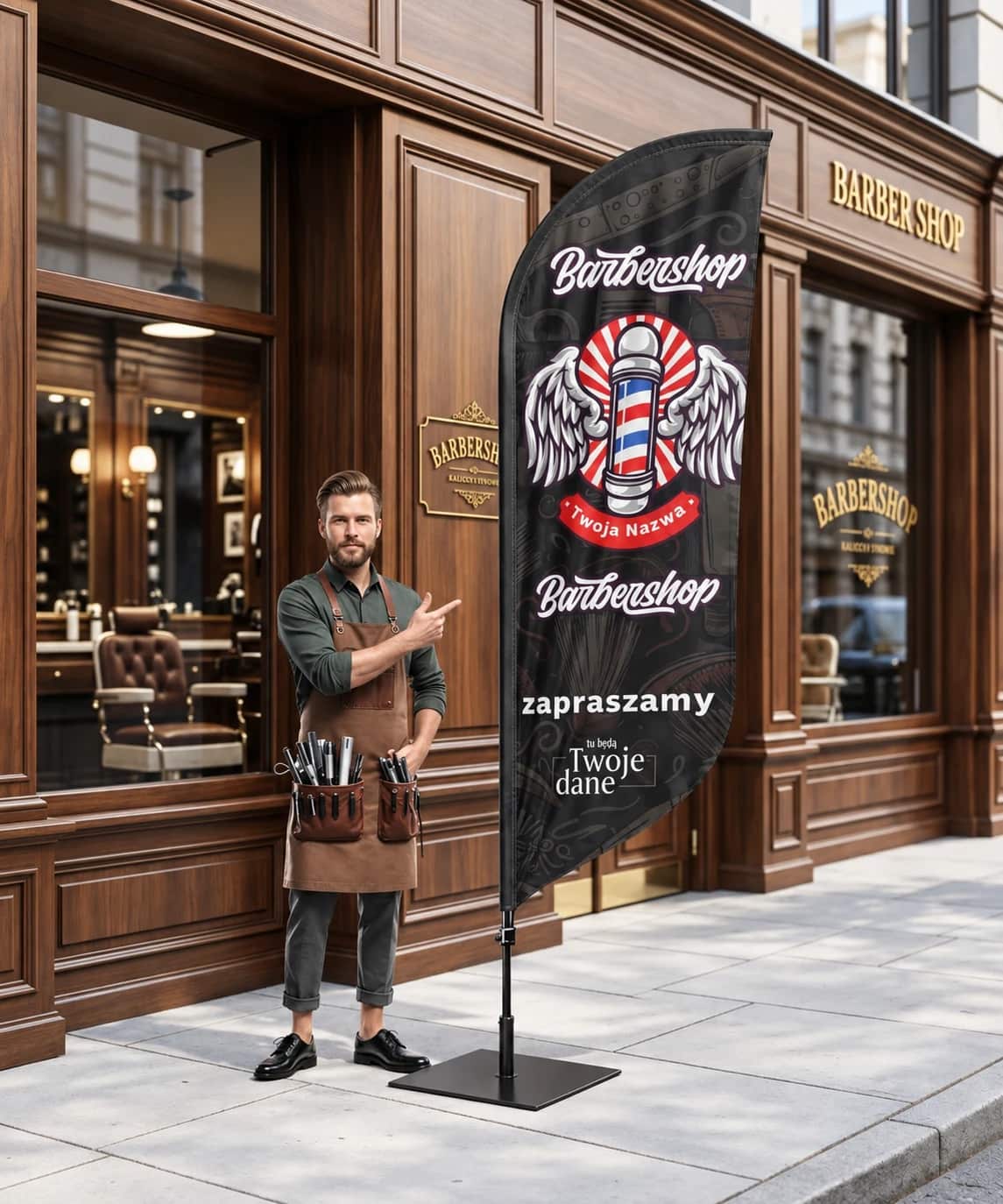 Beachflag Barber shop Style – design 14 – Product image