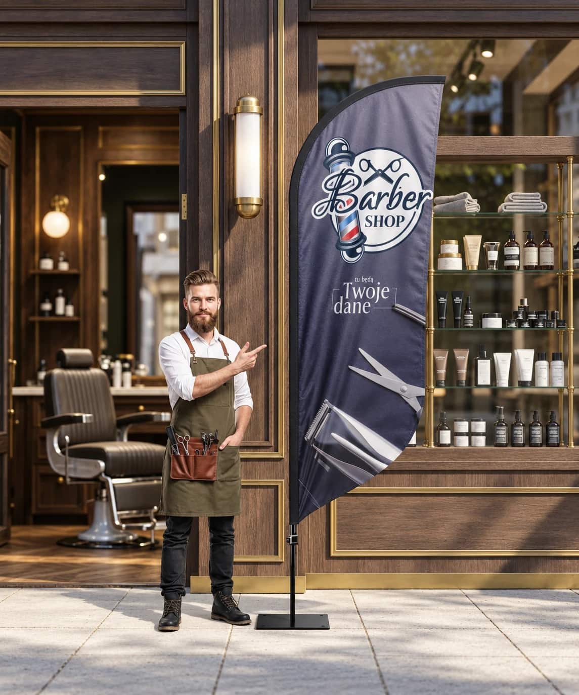 Beachflag Barber shop Style – design 15 – Product image