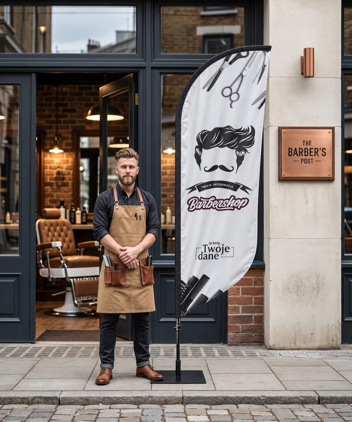 Beachflag Barber shop Style – design 17 – Product image