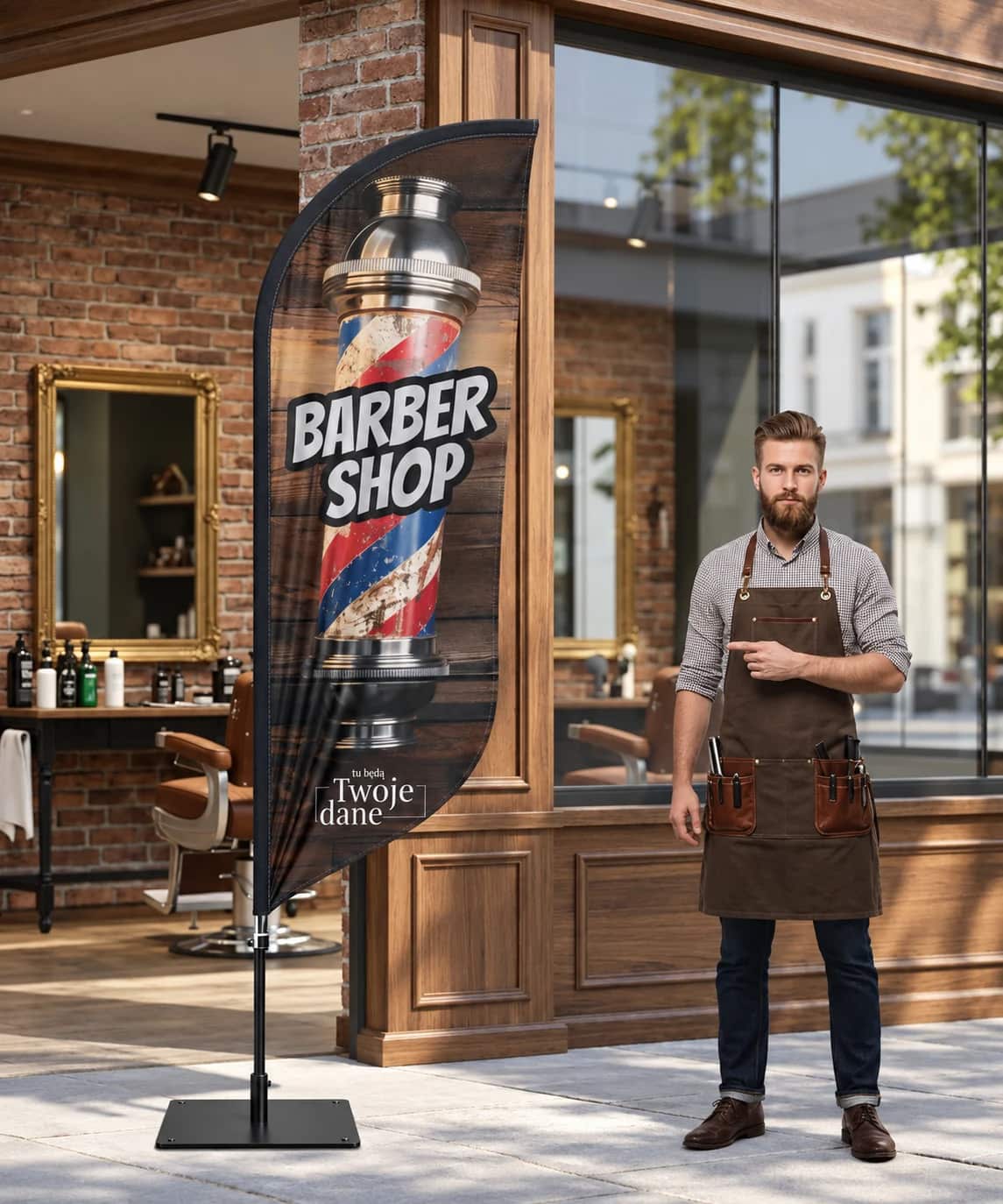Beachflag Barber shop Style – design 20 – Product image