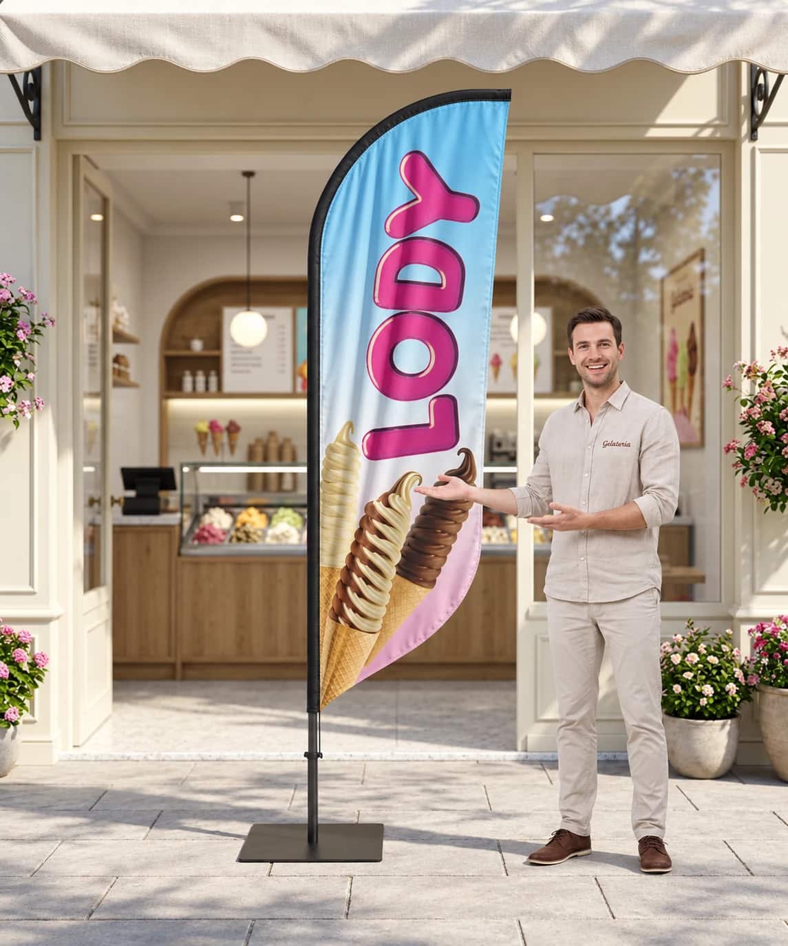 Beachflag Eis – Motiv 24 – Produktbild