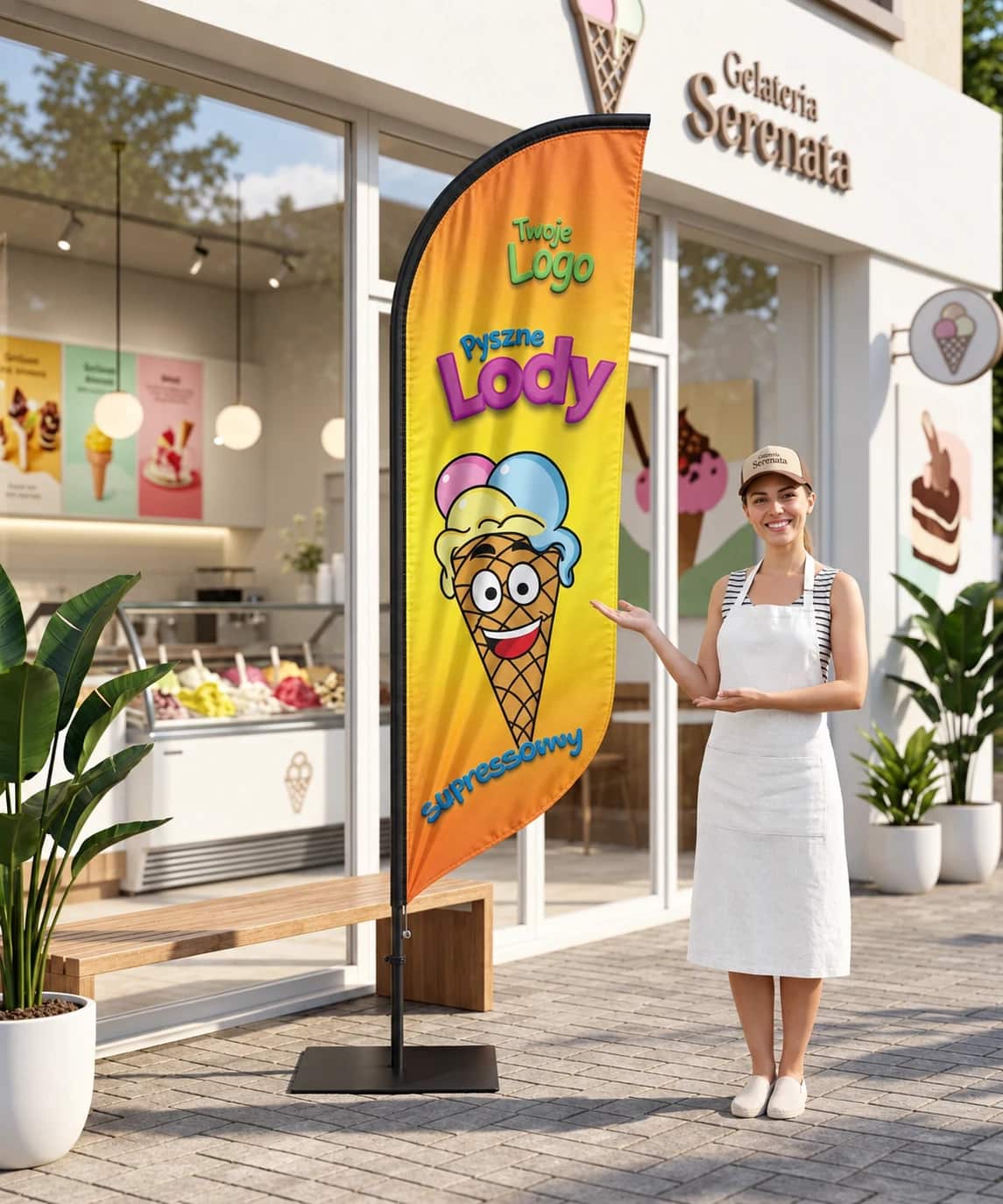 Beachflag Ice cream – design 126 – Product image