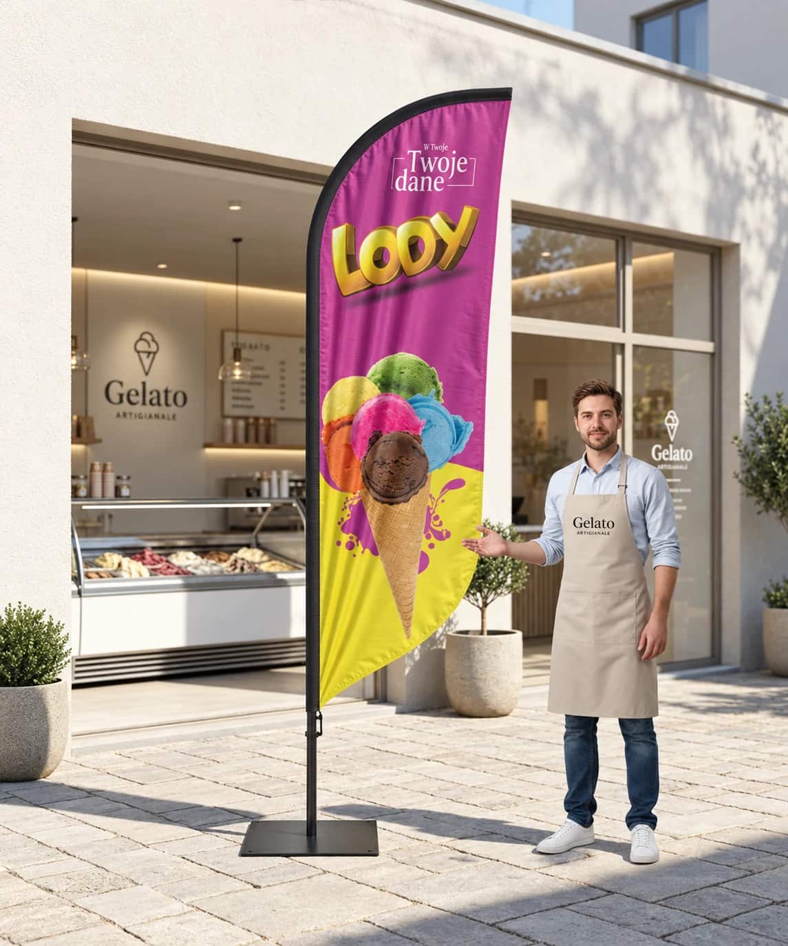 Beachflag Eis – Motiv 33 – Produktbild