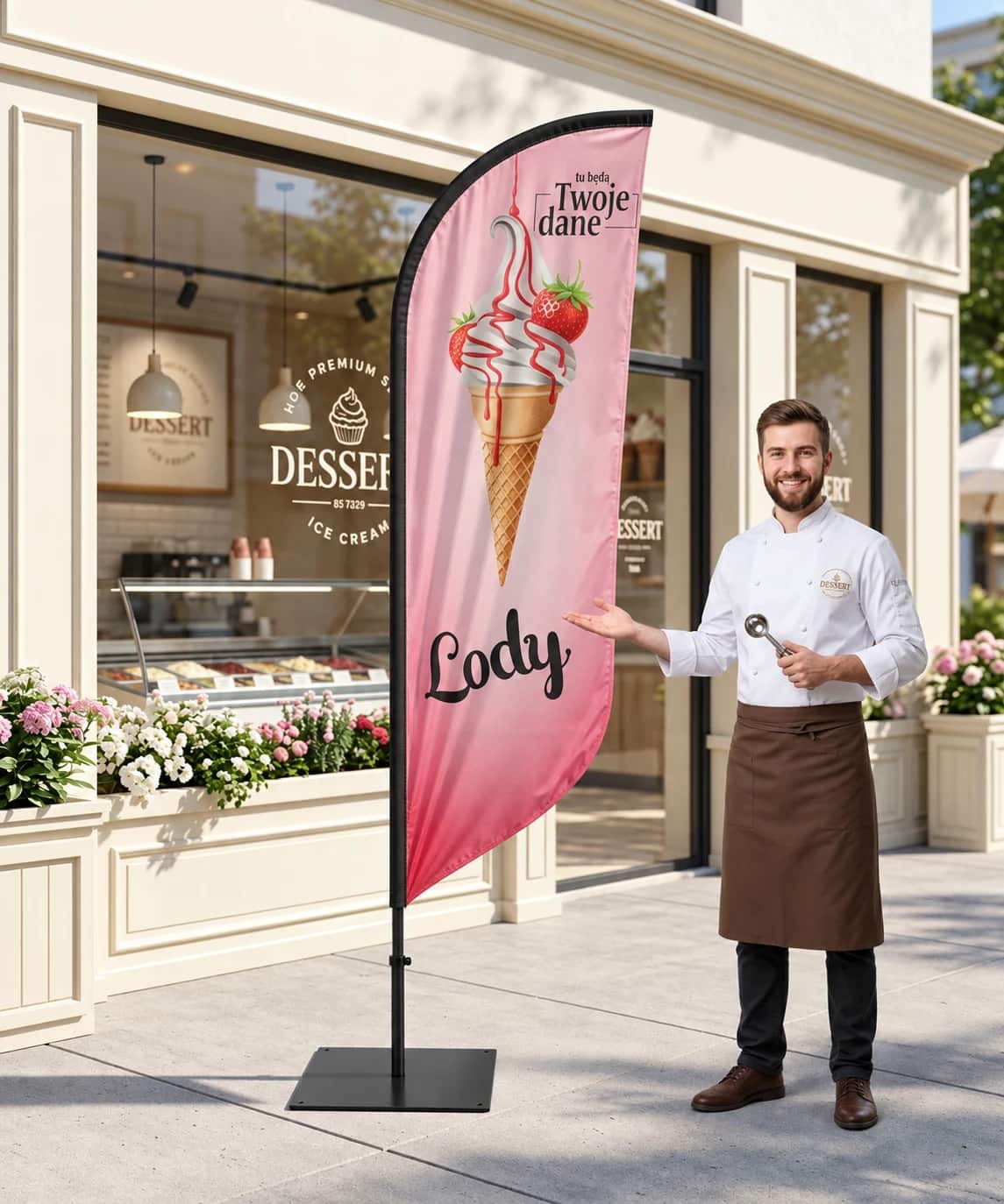 Beachflag Eis – Motiv 34 – Produktbild