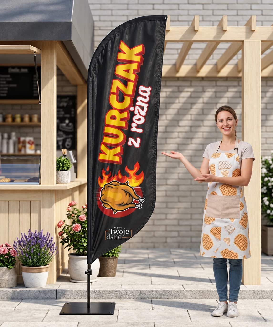 Beachflag Rotisserie chicken – design 5 – Product image