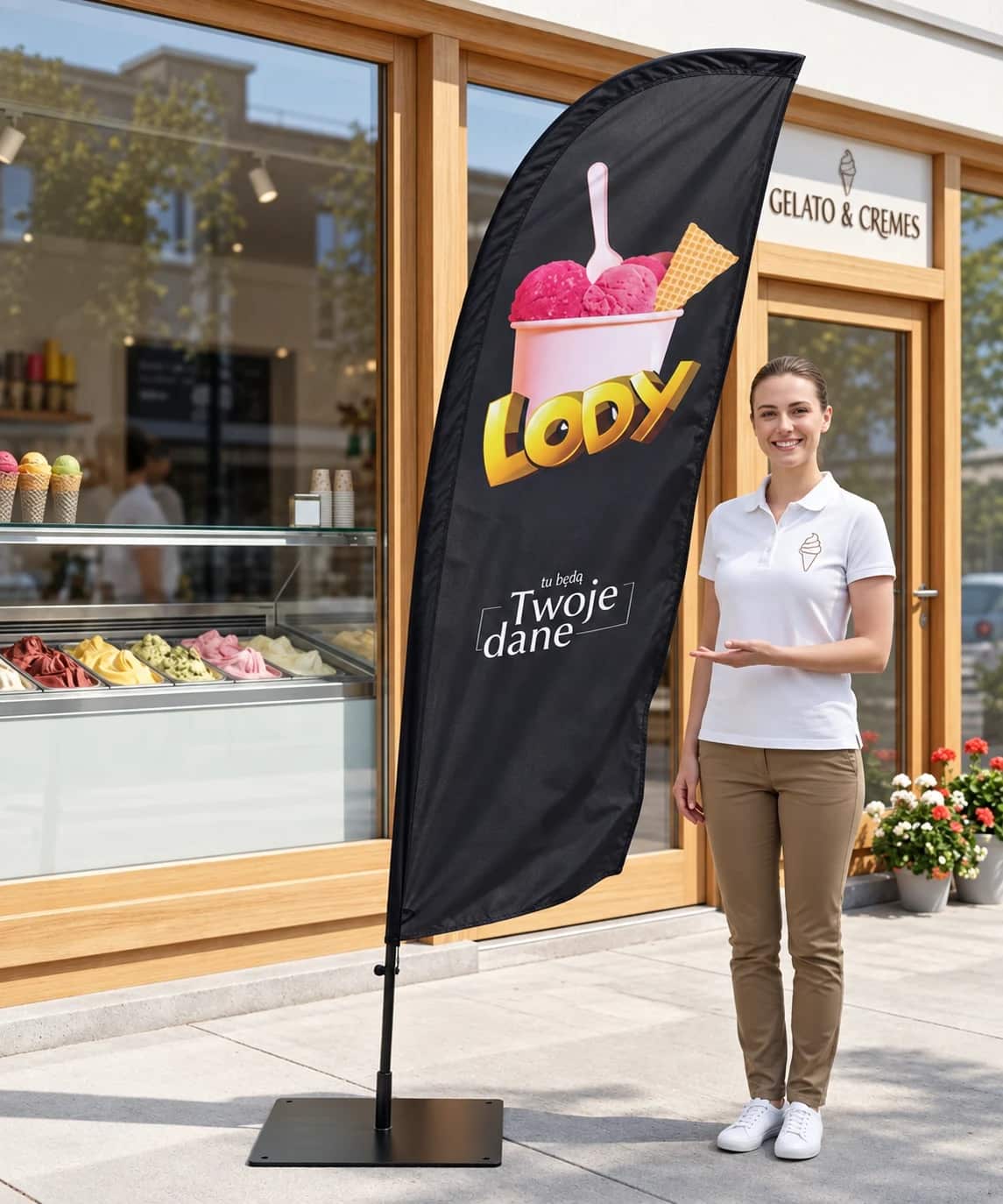 Beachflag Eis – Motiv 30 · ICE_30 – Produktbild