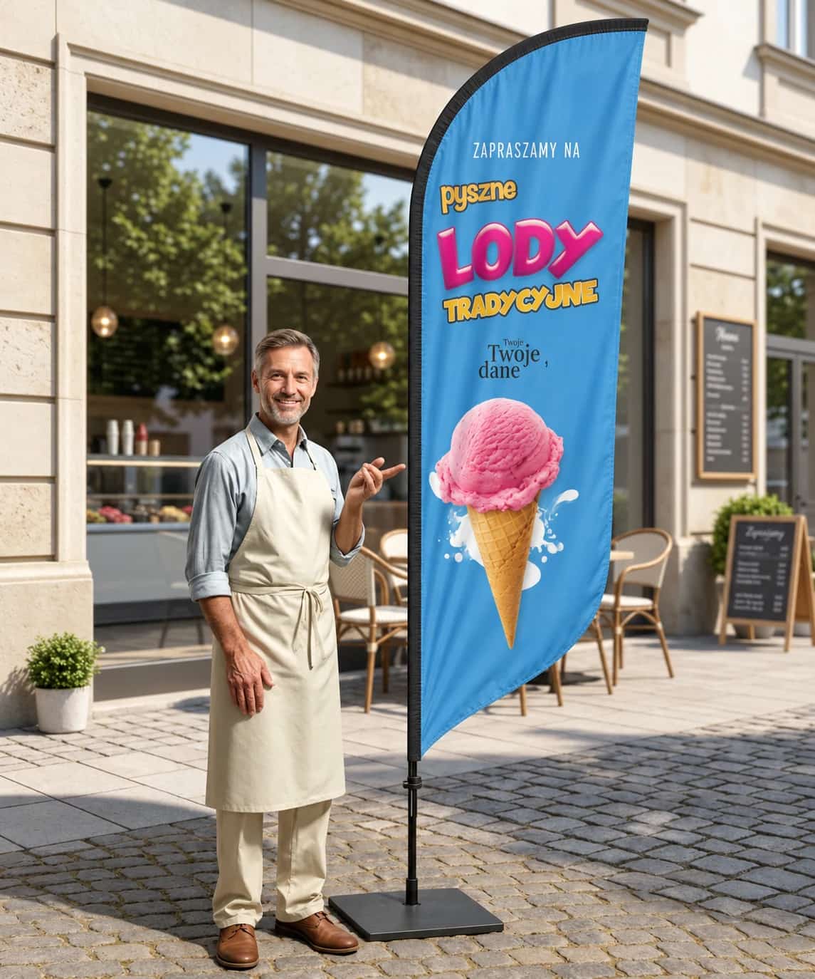 Beachflag Fagylalt – minta 32 · ICE_32 – Termékkép